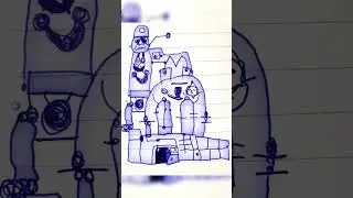 Easy Cartoon Drawing Comes to Life in 3D #shorts #viral #fyp #kids #cute #art #drawing #roblox #fun