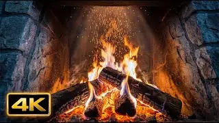 Fireplace 🔥 Cozy 4K Fire Ambience for Sleep & Relaxation