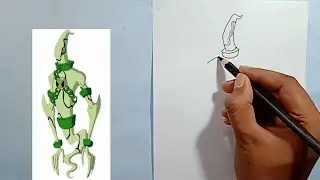 How to draw ultimate Ghostfreak from ben10 / ben10 drawing with pencil
