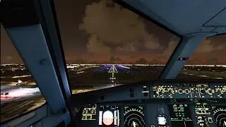 Cockpit View | Moment Landing Airbus A320 Neo AT Miami Aiport