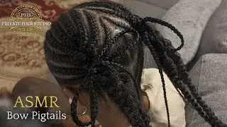 Satisfying 4C Hair Spa ASMR | Detangle | Braided Bow Pigtails pt.2