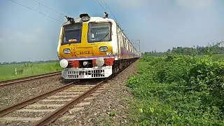 Speedy Aerodynamic EMU 12 Coach Local Train In Morning || Eastern Railway || Indian Railway ||