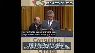 HIJOS DE CIUDADANOS CANADIENSES NACIDOS O ADOPTADOS EN EL EXTRANJERO, RECIBIRIAN LA CIUDADANIA