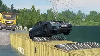 Cars vs Giant Speed Bump Hard Process  | BeamNg drive