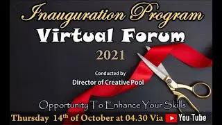 Inauguration Program | Virtual Forum - 2021 | Creative Pool