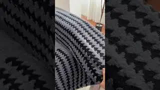 Modern Grey Houndstooth Sofa Cover | Anti-Slip Stretch Couch Protector | Luxury Living Room Decor