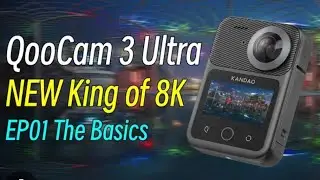 QooCam 3 Action Camera 5.7K 30FPS 360 Sports Camera, HDR Video, 62MP Panoramic Photo, Waterproof