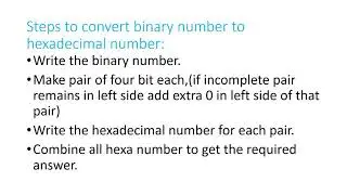 binary to hexadecimal conversion
