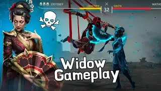 Omg She's Demon !😨 Widow 1st Gameplay *New Epic Hero Widow* Quick Review || Shadow Fight 4 Arena
