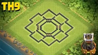 Best TH9 Farming Base with Bomb Tower 2017 &diams; Anti Everything + REPLAY &diams; COC 2017