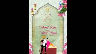 A Sikh Wedding Invitation Video With Personalized Couple Illustrations
