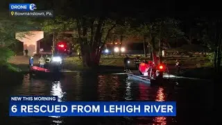 6 could faces charges after being rescued from Lehigh River in Carbon County, police say