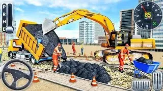 New city road construction game 3D 🚧 JCB machine simulator Android gameplay 🚧
