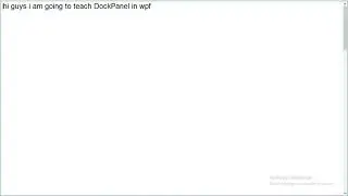 WPF DockPanel Control