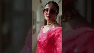 The ethereal dark pink saree that would complement your style.