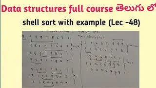 shell sort with example in data structures and algorithms | sorting techniques