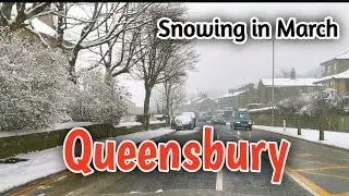 Driving in Snow Around Bradford areas | Heavy Snow in Queensbury Bradford 2023 | Daily UK Official |