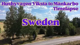 Driving Husbyvägen from Viksta To Månkarbo Sweden Timelapse.