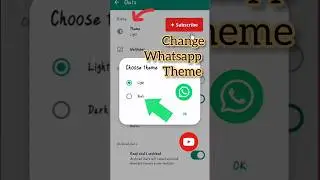 How To change Whatsapp theme #android #top #tech #tricks #smartphone #short #viralshorts