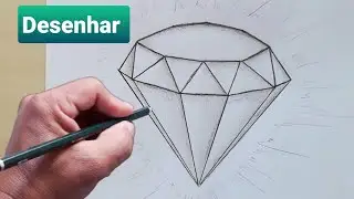 Diamante 3D como desenhar fácil e bonito