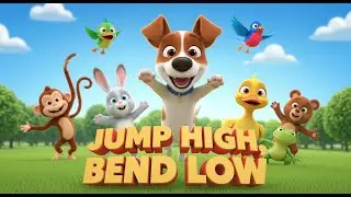Jump High, Bend Low  /   Sing Along Animated Music Video for Kids