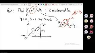 Calculus 3: Double integrals over non-rectangular region (continue) and in polar coordinate system.