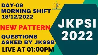 JKPSI EXAM || DAY-09 || SHIFT-01 (MORNING SHIFT) EXAM ANALYSIS || LIVE AT 01:00PM || EXAM LEVEL-?