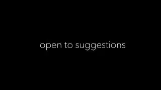 Open to Suggestions - A Short Film by Victoria Rozler