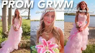 GET READY WITH ME FOR PROM *makeup, hair, jewlery, dress*