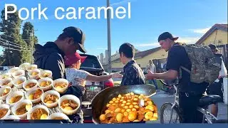 COOKING 100 EGGS & CARAMELIZED PORK BELLY FOR THE HOMELESS PEOPLE!
