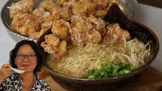 日式炸鸡拉面汤: 如果你有这么香脆可口的炸鸡，你敢把它放在拉面汤里吗？