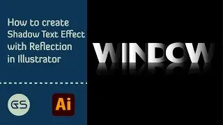 How to create Shadow Text Effect with Reflection in Illustrator || Adobe Illustrator Tutorial