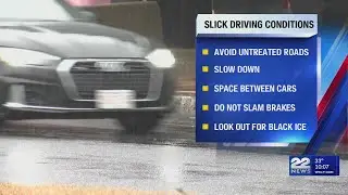 Freezing rain brings icy roads and sidewalks