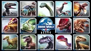ALL COMMON DINOSAURS (JURASSIC WORLD ALIVE)