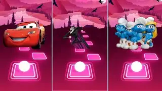 Famous Cartoon Heroes Jumping on Glowing Music Tiles hop🔥🎮