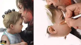 Real Time Drawing Death Stranding 2-Sam Porter Bridges  in Colored Pencil || Part 2