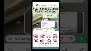 How to Send a Sticker Pack on Whatsapp | Whatsapp me sticker pack kaise share kare