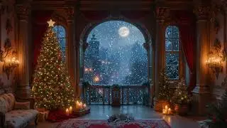 Christmas Ambience Fireplace 🎄 Soothing Christmas Music for Stress Relief 🎁 Cozy Holiday Mood
