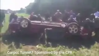 Good Samaritans push over car and save driver's life