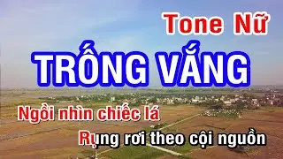 KARAOKE Trống Vắng Tone Nữ | Nhan KTV