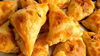 بدون نشا او عجينة اليوفكا 💯البوريك😍 مثلثات البوريك بالسبانخ طبقات مورقه زي الجلاش من مطبخ خلود