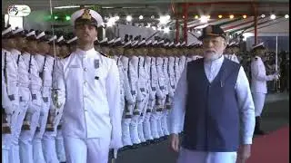 PM  @Narendra Modi  receives the Guard of Honor with the tune of #INSVikrant