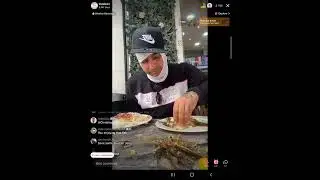 Mo Deen eats fish eyes and face 🐟👀💀 in Iraqi restaurant Modeen eats with hands tiktok live 13/9/23
