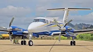 Beechcraft King Air 360 Acionamento e Decolagem com Escuta Aérea Fonia