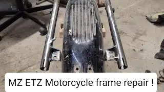 MZ ETZ 250 Naprawa ramy podgięty tył przer&oacute;bka na 251 ! Wracamy do oryginału ! Restoration frame ! 