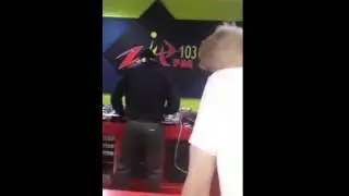 Safaree Vibing At Zip103 FM In Jamaica