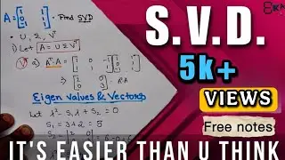 Singular Value Decomposition | SVD | Digital Image Processing | Lecture 14