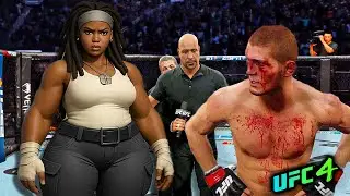 &laquo;Африканская девушка с бицепсами&raquo; против Хабиба Нурмагомедова (EA Sports UFC 4) &mdash; реванш.