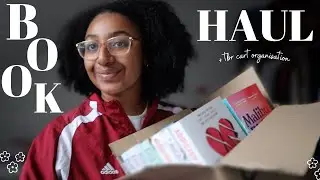 HUGE Book Haul 🎧📚 + TBR book cart organisation