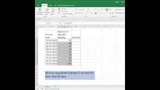 Bills Overdue Calculation in Excel